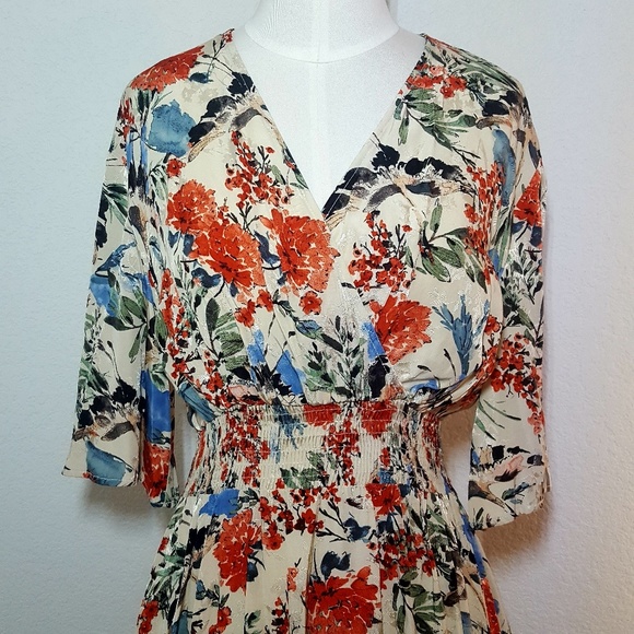 Zara Basics | Floral Flair Dress | Small - Picture 2 of 6